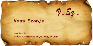 Vass Szonja névjegykártya