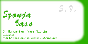 szonja vass business card